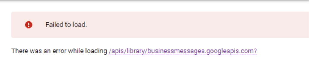 GMB Error Access