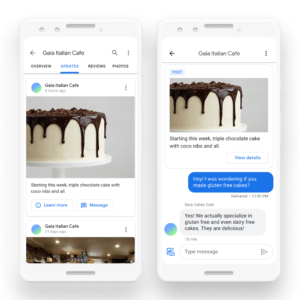 Demonstrate Google My Business messages