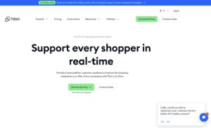Tidio Live Chat website
